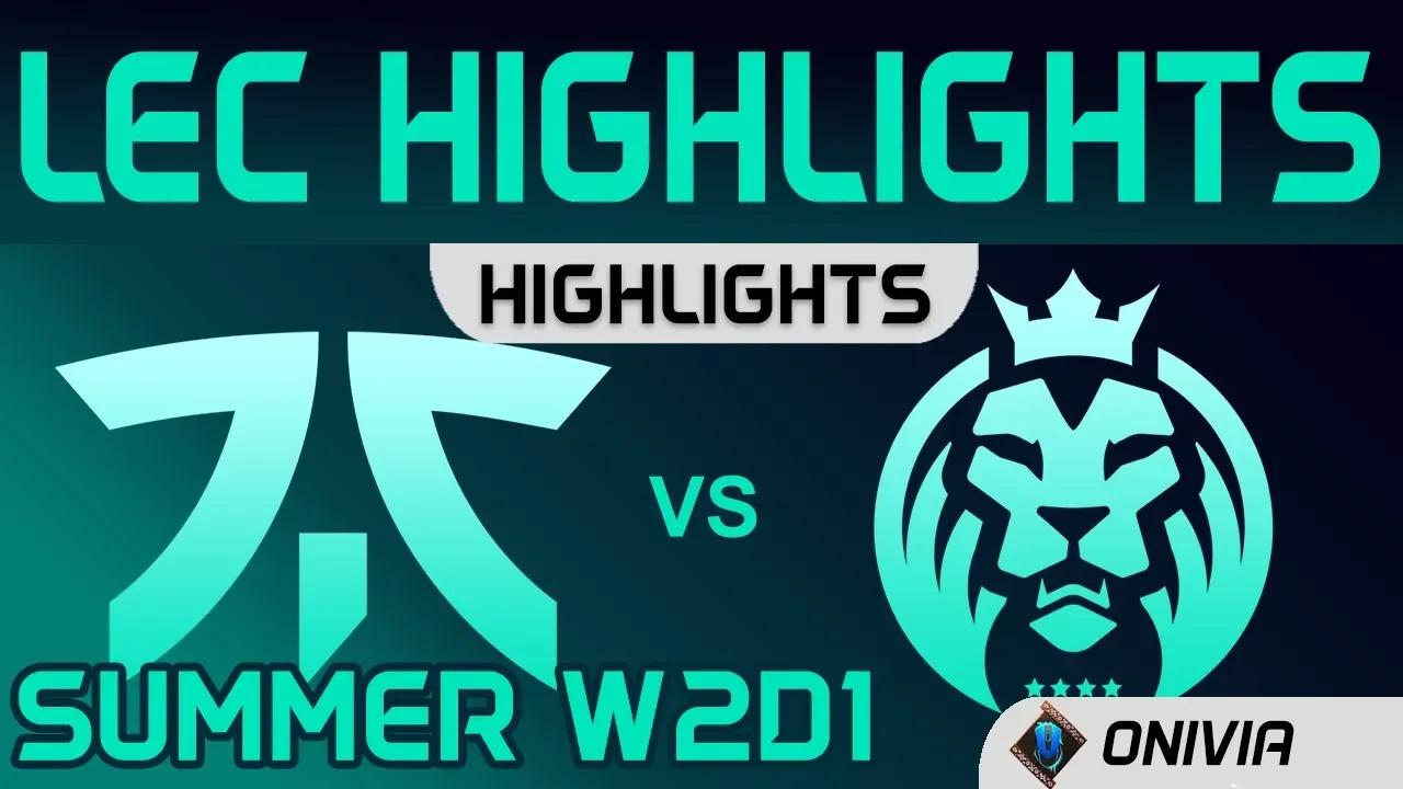 FNC vs MAD Highlights Summer W2D1 LEC Summer 2020 Fnatic vs MAD Lions by Onivia thumbnail