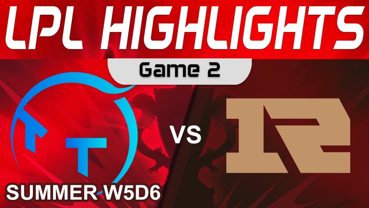 TT vs RNG Highlights Game 2 LPL Summer Season 2023 W5D6 ThunderTalk Gaming vs Royal Never Give Up thumbnail