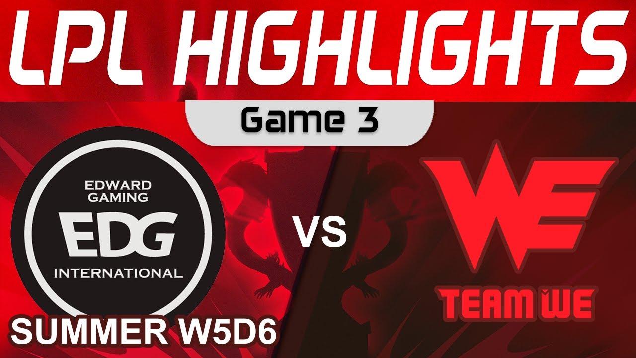 EDG vs WE Highlights Game 3 LPL Summer Season 2023 W5D6 EDward Gaming vs Team WE by Onivia thumbnail