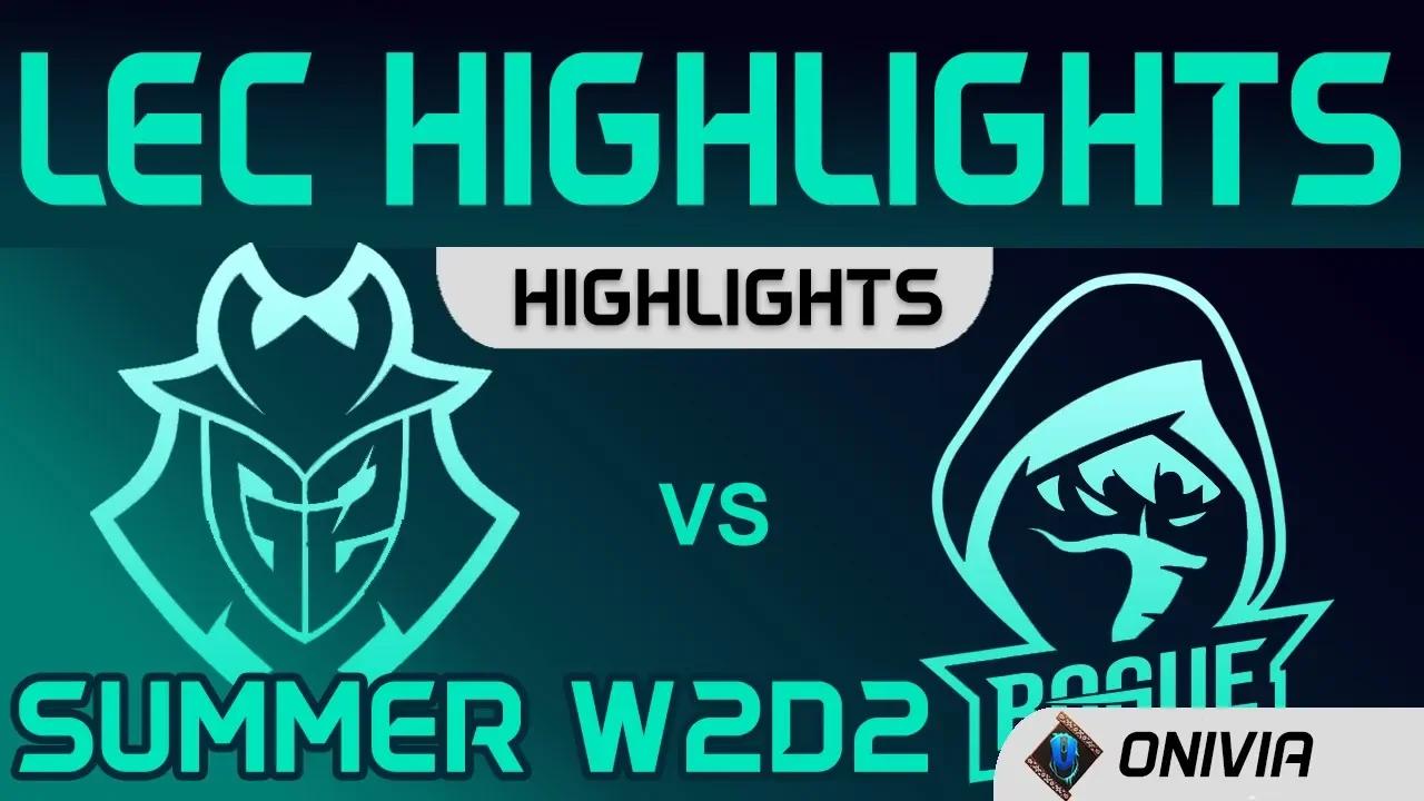 G2 vs RGE Highlights Summer W2D2 LEC Summer 2020 G2 Esports vs Rogue by Onivia thumbnail