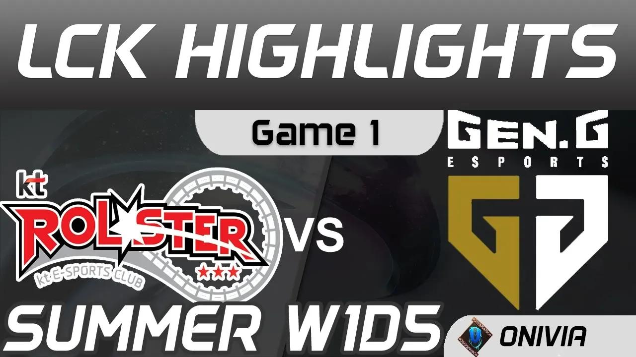 KT vs GEN Highlights Game 1 LCK Summer Season 2020 W1D5  KT Rolster vs Gen G by Onivia thumbnail