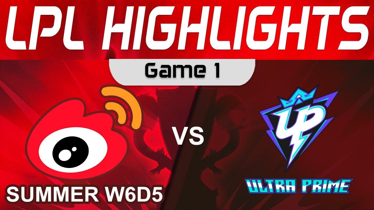 WBG vs UP Highlights Game 1 LPL Summer Season 2023 W6D5 Weibo Gaming vs Ultra Prime by Onivia thumbnail