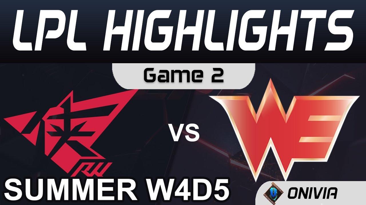 RW vs WE Highlights Game 2 LPL Summer Season 2020 W4D5 Rogue Warriors vs Team WE by Onivia thumbnail