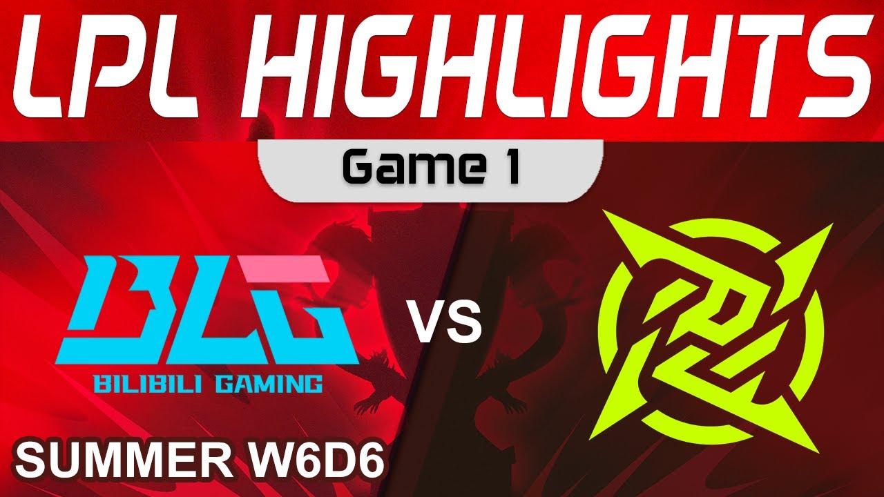 BLG vs NIP Highlights Game 1 LPL Summer Season 2023 W6D6 Bilibili Gaming vs Ninjas in Pyjamas thumbnail