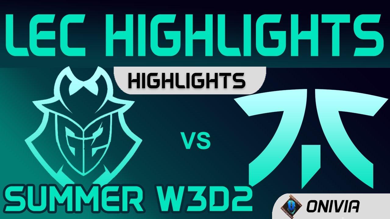 G2 vs FNC Highlights Summer W3D2 LEC Summer 2020 G2 Esports vs Fnatic by Onivia thumbnail