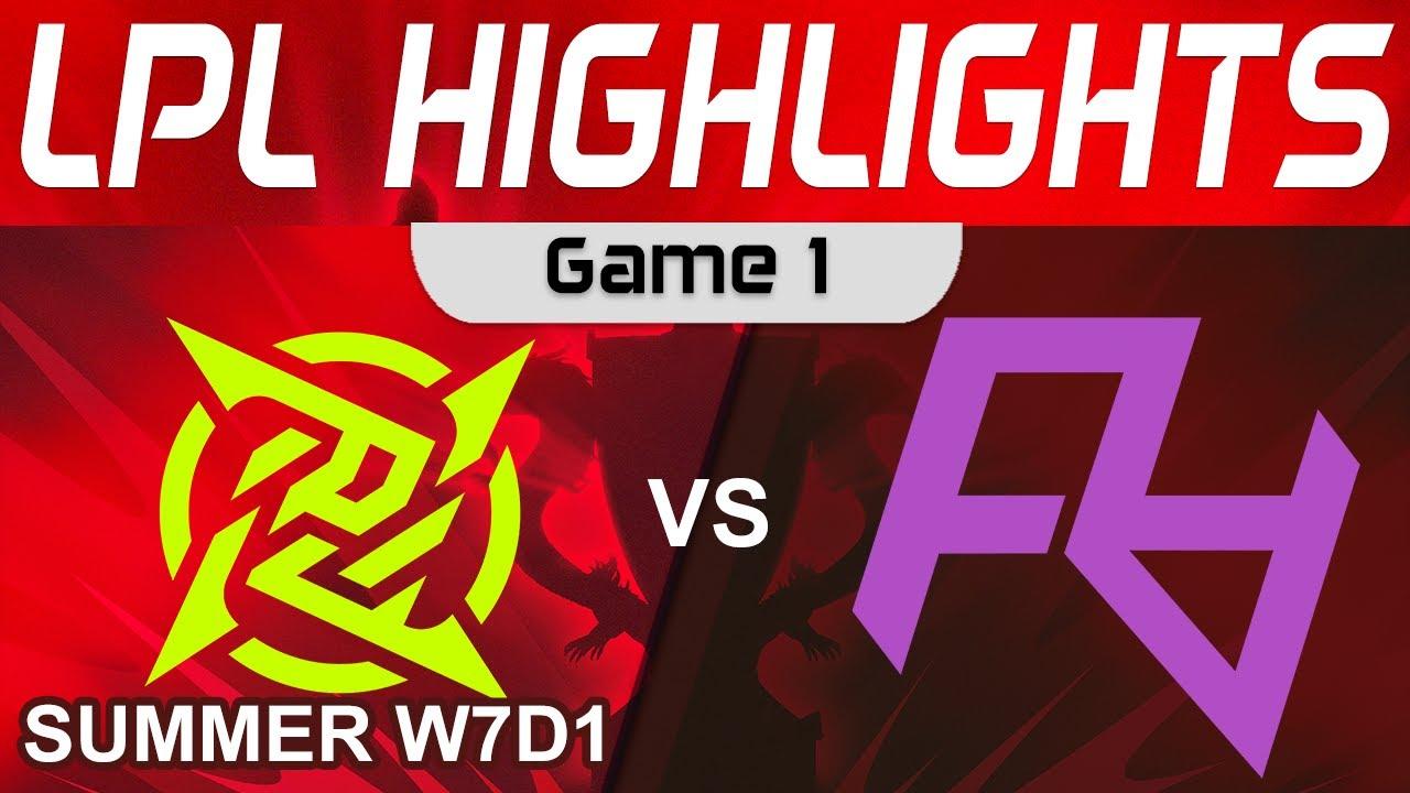 NIP vs RA Highlights Game 1 LPL Summer Season 2023 W7D1 Ninjas in Pyjamas vs Rare Atom by Onivia thumbnail