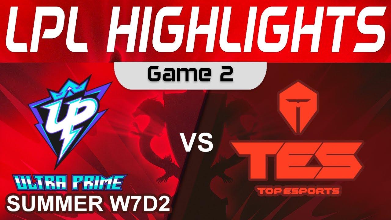 UP vs TES Highlights Game 2 LPL Summer Season 2023 W7D2 Ultra Prime vs Top Esports by Onivia thumbnail