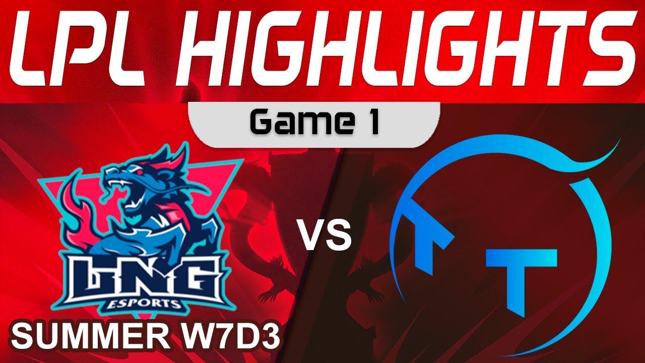 LNG vs TT Highlights Game 1 LPL Summer Season 2023 W7D3 LNG Esports vs ThunderTalk Gaming by Onivia thumbnail