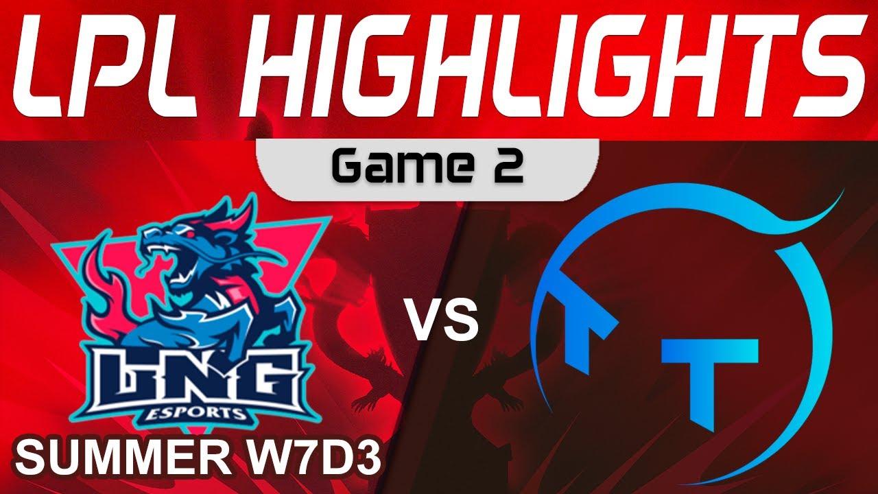 LNG vs TT Highlights Game 2 LPL Summer Season 2023 W7D3 LNG Esports vs ThunderTalk Gaming by Onivia thumbnail