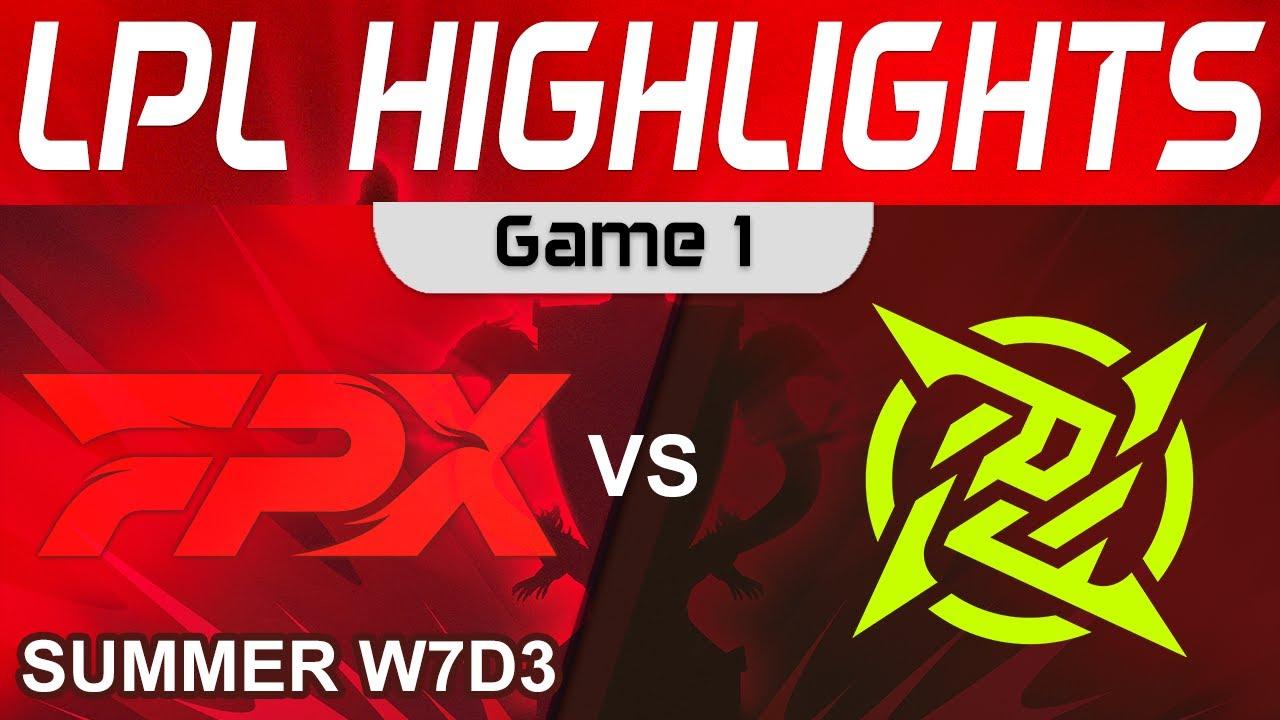 FPX vs NIP Highlights Game 1 LPL Summer Season 2023 W7D3 FunPlus Phoenix vs Ninjas in Pyjamas thumbnail