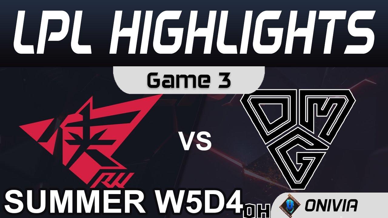 RW vs OMG Highlights Game 3 LPL Summer Season 2020 W5D4 Rouge Warriors vs OMG by Onivia thumbnail