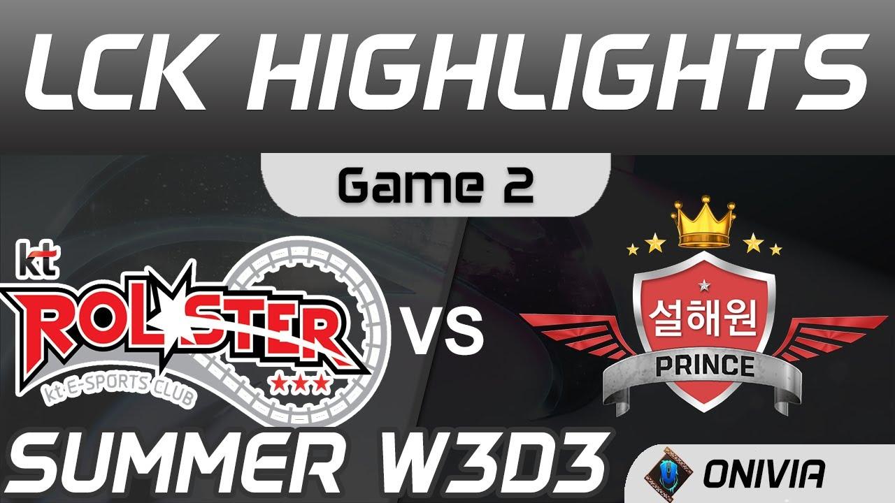 KT vs SP Highlights Game 2 LCK Summer Season 2020 W3D3 KT Rolster vs SeolHaeOne Prince by Onivia thumbnail