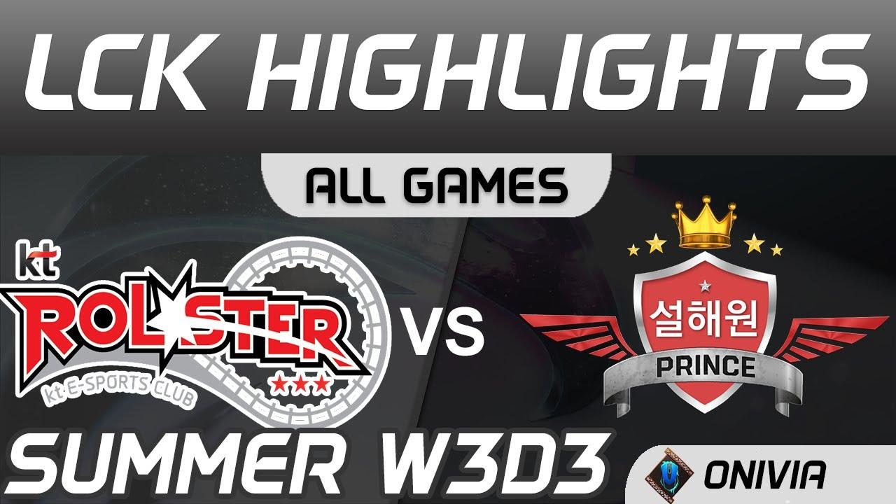 KT vs SP Highlights ALL GAMES LCK Summer Season 2020 W3D3 KT Rolster vs SeolHaeOne Prince by Onivia thumbnail