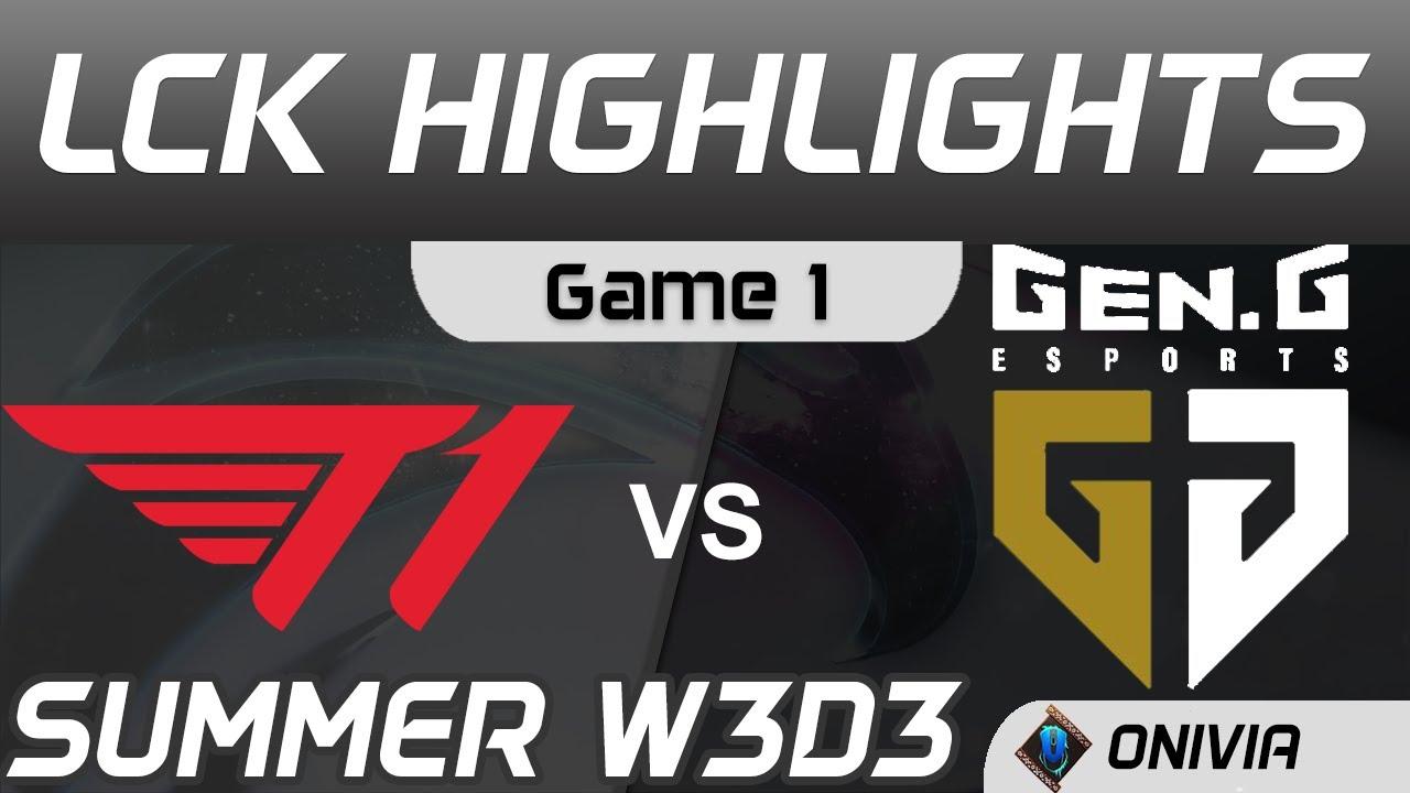 T1 vs GEN Highlights Game 1 LCK Summer Season 2020 W3D3 T1 vs Gen G by Onivia thumbnail