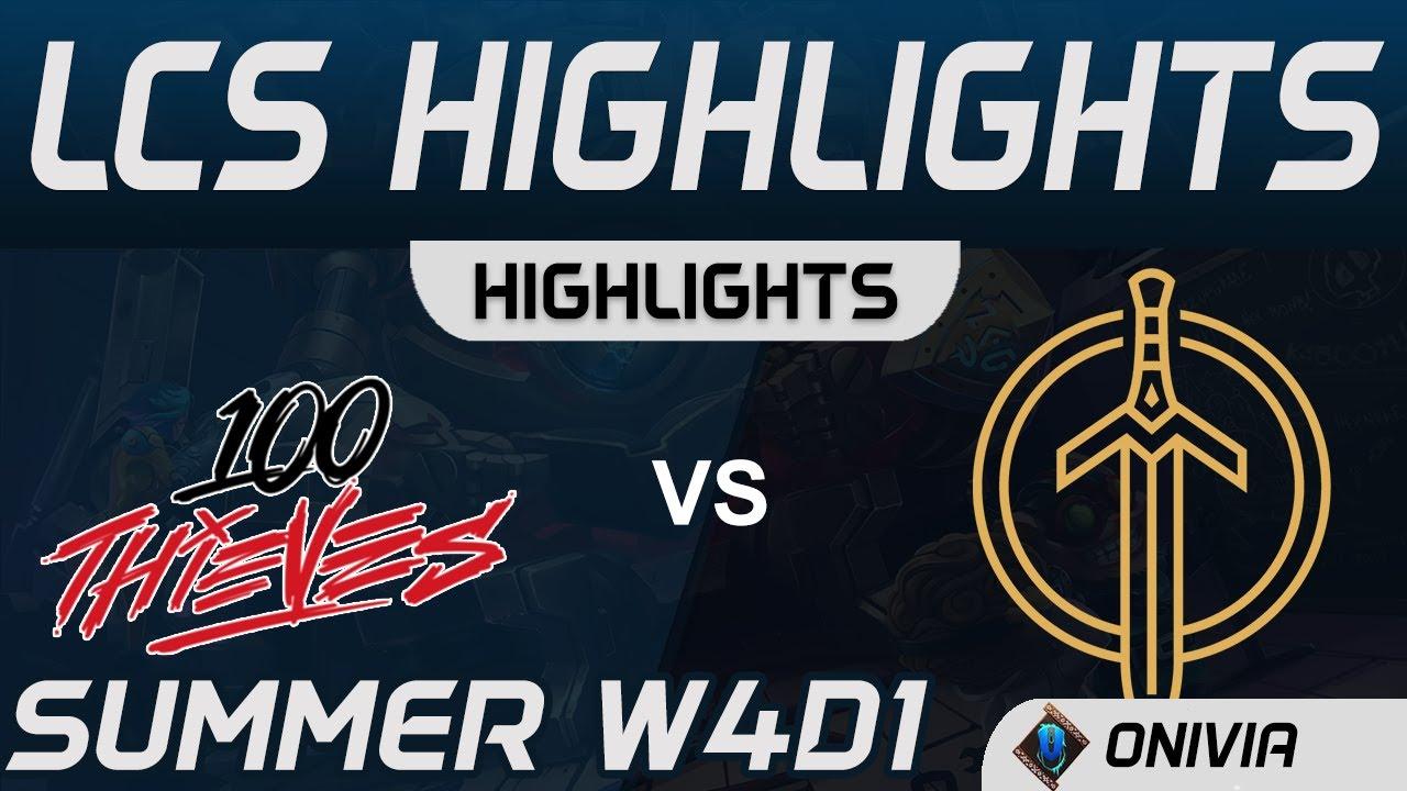 100 vs GG Highlights LCS Summer 2020 WD4D1 100 Thieves vs Counter Logic Gaming by Onivia thumbnail