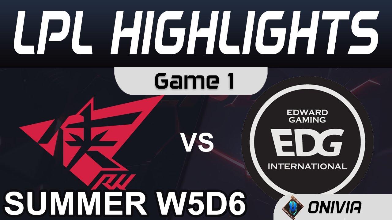 RW vs EDG Highlights Game 1 LPL Summer Season 2020 W5D6 Rogue Warriors vs EDward Gaming by Onivia thumbnail