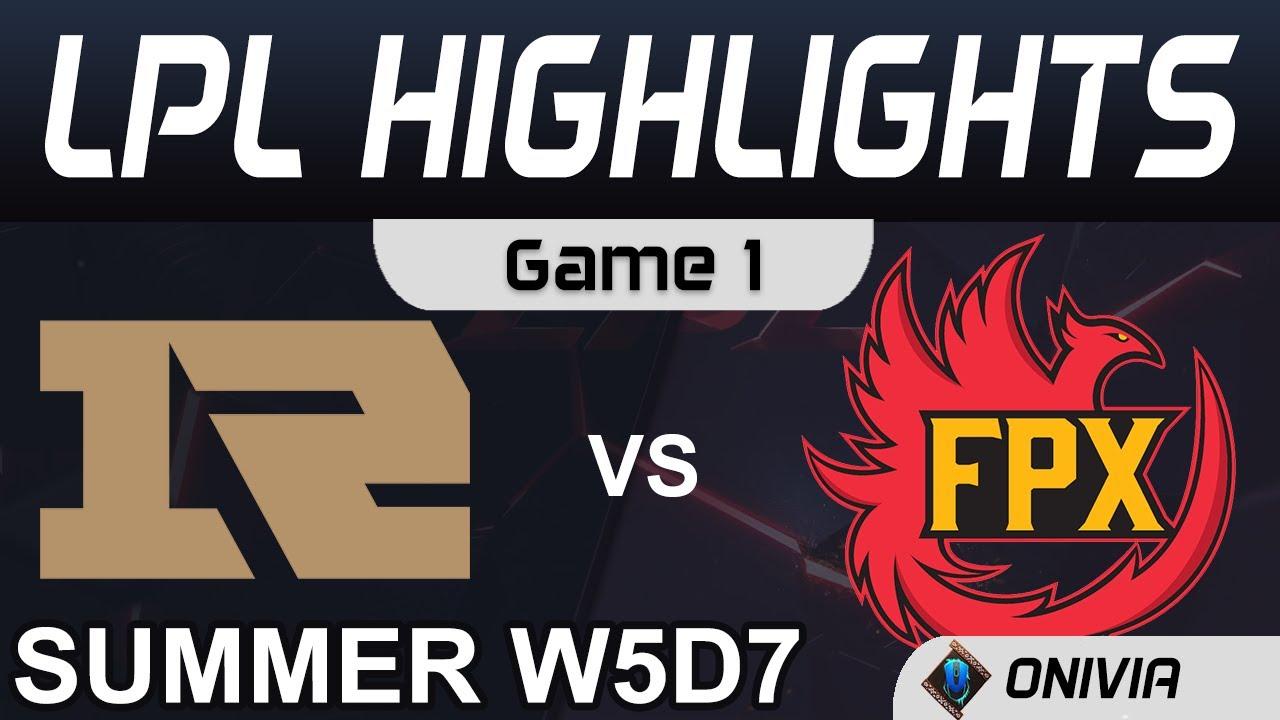 RNG vs FPX Highlights Game 1 LPL Summer Season 2020 W5D7 RNG vs FunPlus Phoenix by Onivia thumbnail