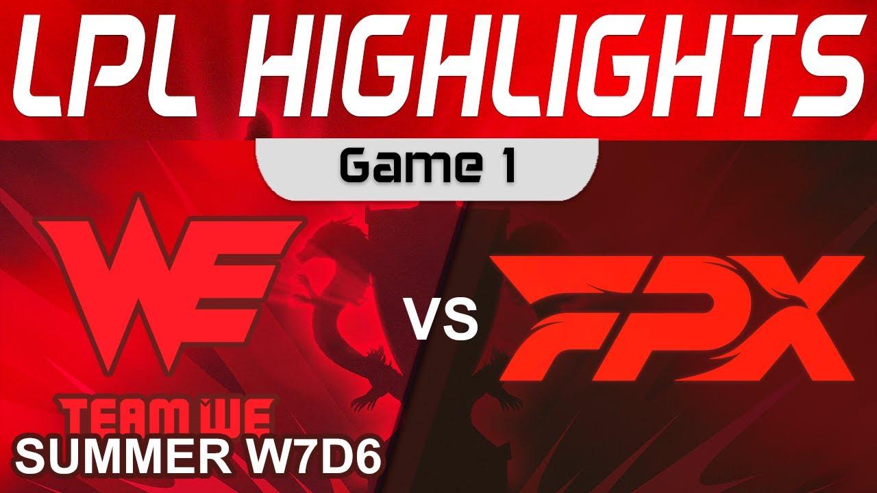 WE vs FPX Highlights Game 1 LPL Summer Season 2023 W7D6 Team WE vs FunPlus Phoenix by Onivia thumbnail