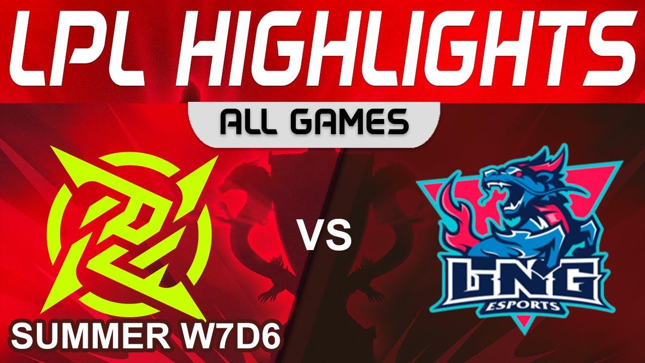 NIP vs LNG Highlights ALL GAMES LPL Summer Season 2023 W7D6 Ninjas in Pyjamas vs LNG Esports thumbnail