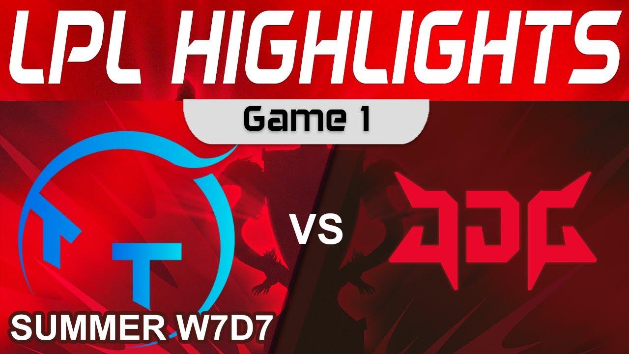 TT vs JDG Highlights Game 1 LPL Summer Season 2023 W7D7 ThunderTalk Gaming vs JD Gaming by Onivia thumbnail