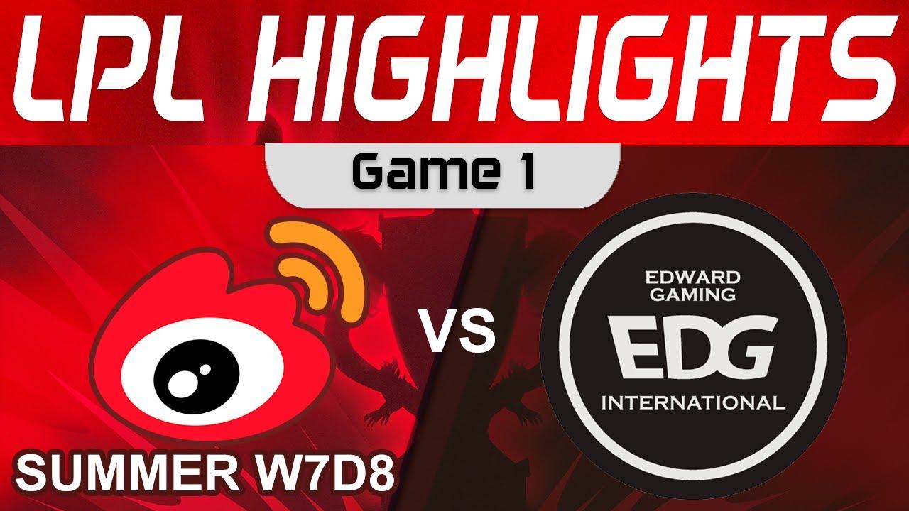 WBG vs EDG Highlights Game 1 LPL Summer Season 2023 W7D8 Weibo Gaming vs EDward Gaming by Onivia thumbnail