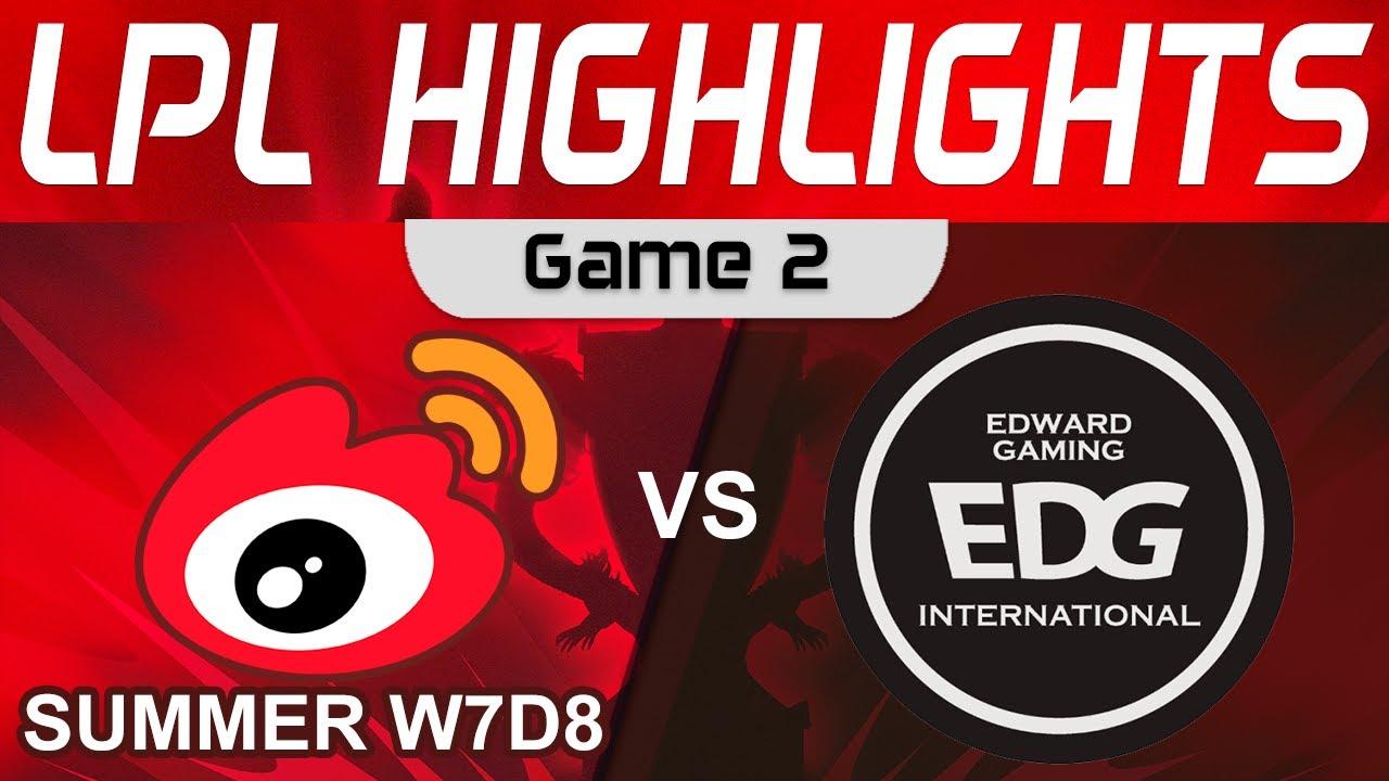 WBG vs EDG Highlights Game 2 LPL Summer Season 2023 W7D8 Weibo Gaming vs EDward Gaming by Onivia thumbnail