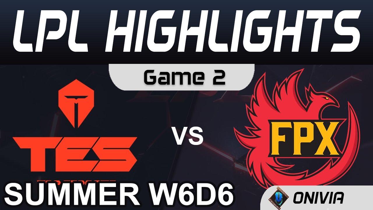 TES vs FPX Highlights Game 2 LPL Summer Season 2020 W6D6 Top Esports vs FunPlus Phoenix by Onivia thumbnail