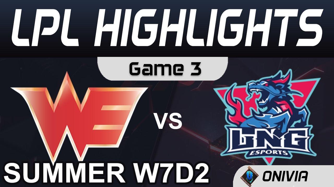 WE vs LNG Highlights Game 3 LPL Summer Season 2020 W7D2 Team WE vs LNG Esports by Onivia thumbnail