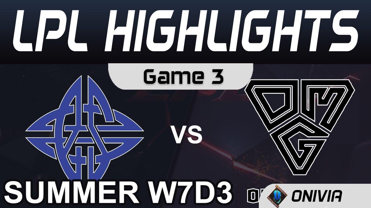 ES vs OMG Highlights Game 3 LPL Summer Season 2020 W7D3 eStars Gaming vs Oh My God by Onivia thumbnail