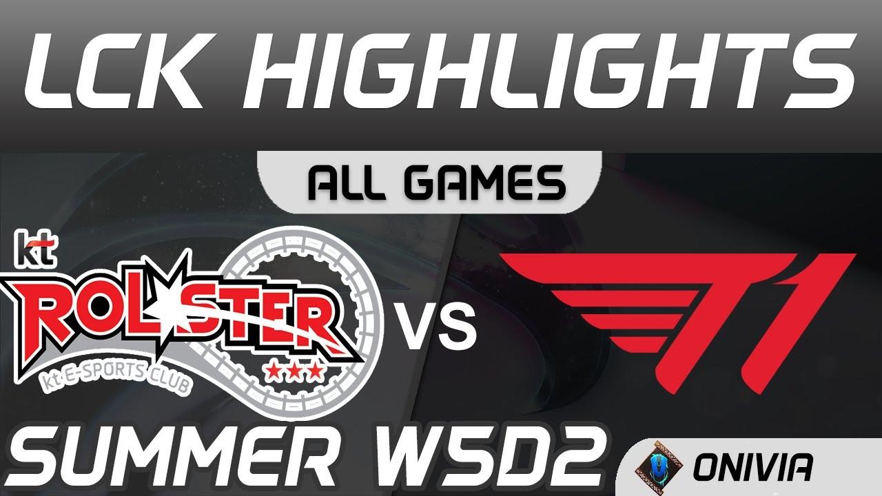 KT vs T1 Highlights ALL GAMES LCK Summer Season 2020 W5D2 KT Rolster vs T1 by Onivia thumbnail