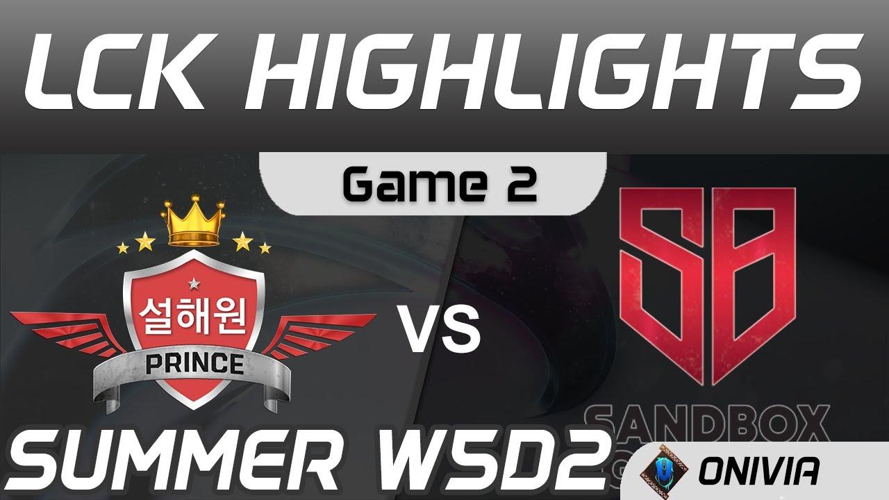 SP vs SB Highlights Game 2 LCK Summer Season 2020 W5D2 SeolHaeOne Prince vs SANDBOX Gaming by Onivia thumbnail