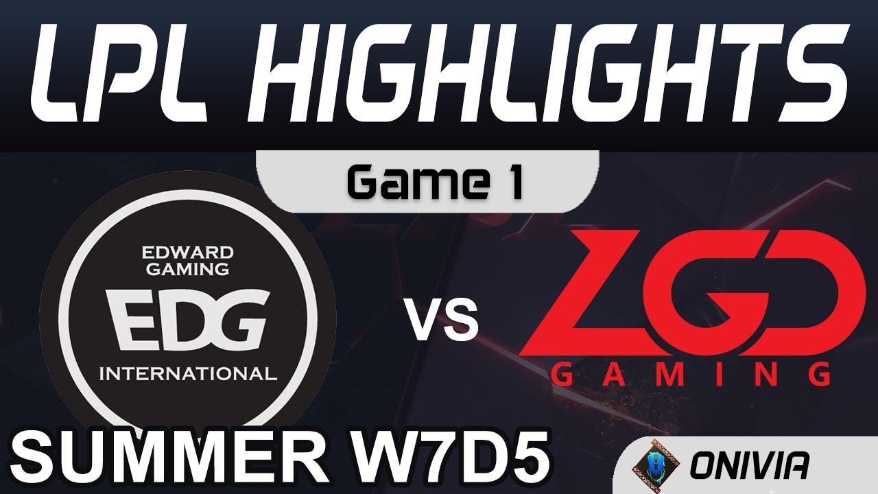 EDG vs LGD Highlights Game 1 LPL Summer Season 2020 W7D5 EDward Gaming vs LGD Gaming by Onivia thumbnail