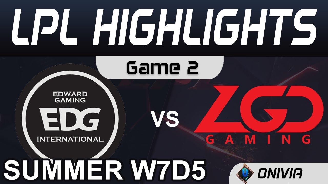 EDG vs LGD Highlights Game 2 LPL Summer Season 2020 W7D5 EDward Gaming vs LGD Gaming by Onivia thumbnail