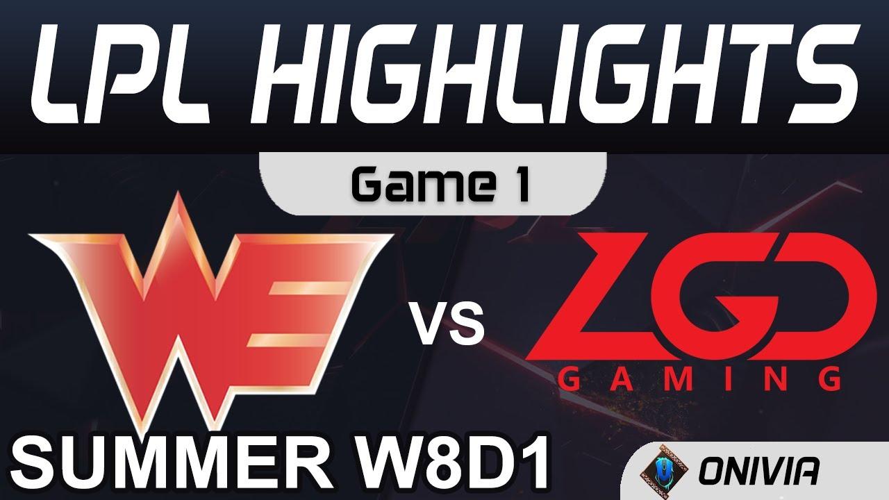 WE vs LGD Highlights Game 1 LPL Summer Season 2020 W8D1 Team WE vs LGD Gaming by Onivia thumbnail