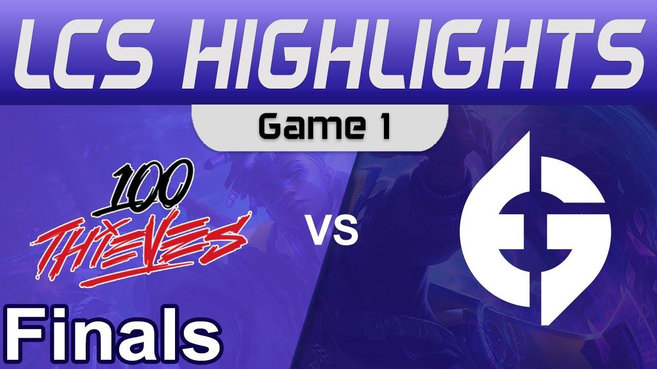 100 vs EG Highlights Game 1 Finals LCS Spring Season 2022 100 Thieves vs Evil Geniuses by Onivia thumbnail