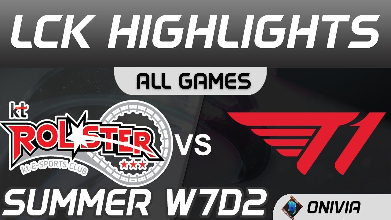 KT vs T1 Highlights ALL GAMES LCK Summer Season 2020 W7D2 KT Rolster vs T1 by Onivia thumbnail