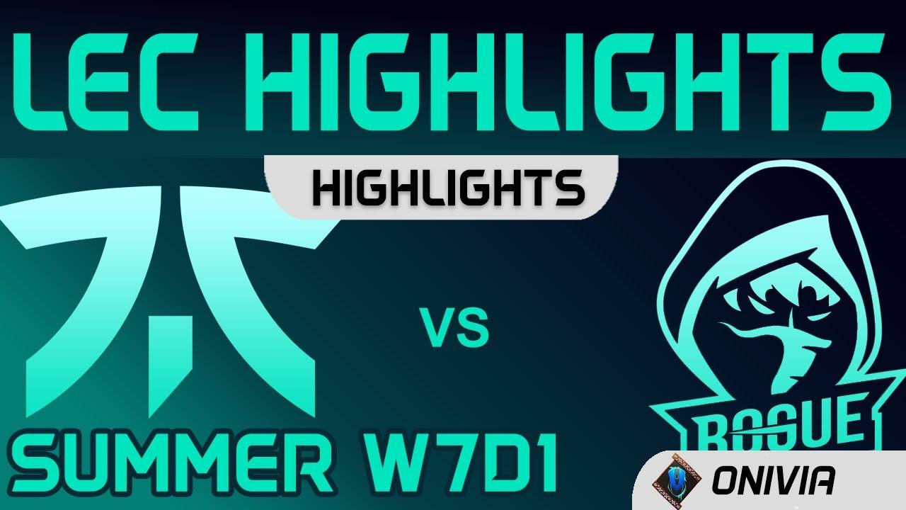 FNC vs RGE Highlights W7D1 LEC Summer 2020 Fnatic vs Rogue by Onivia thumbnail