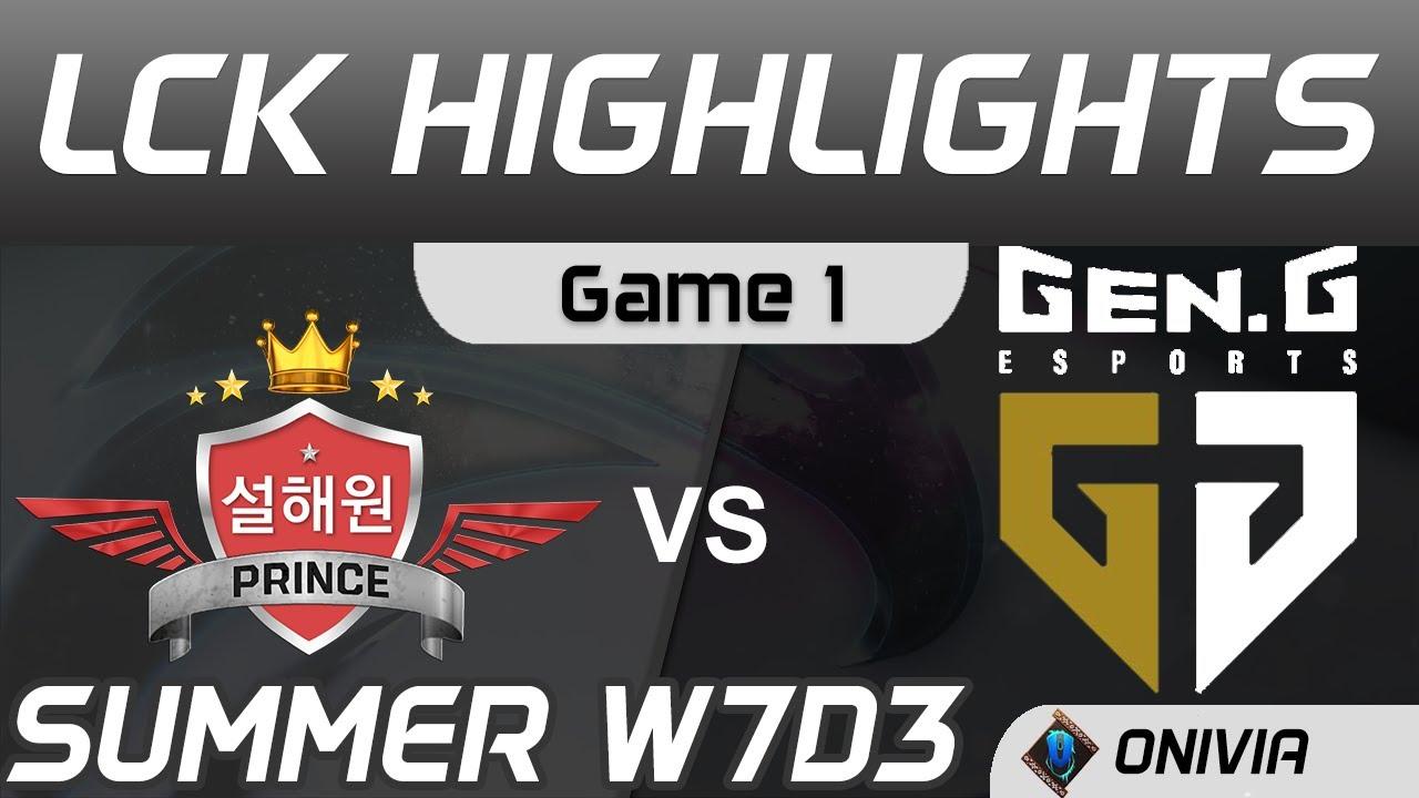 SP vs GEN Highlights Game 1 LCK Summer Season 2020 W7D3 SeolHaeOne Prince vs Gen G by Onivia thumbnail