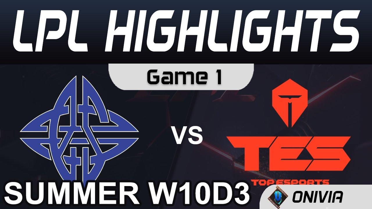 ES vs TES Highlights Game 1 LPL Summer Season 2020 W10D3 eStar Gaming vs Top Esports by Onivia thumbnail