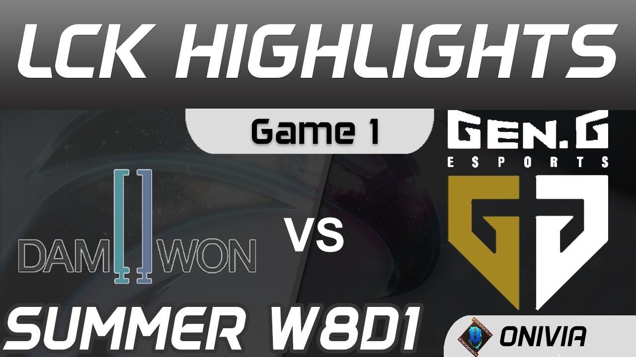 DWG vs GEN Highlights Game 1 LCK Summer Season 2020 W8D1 DAMWON Gaming vs Gen G by Onivia thumbnail