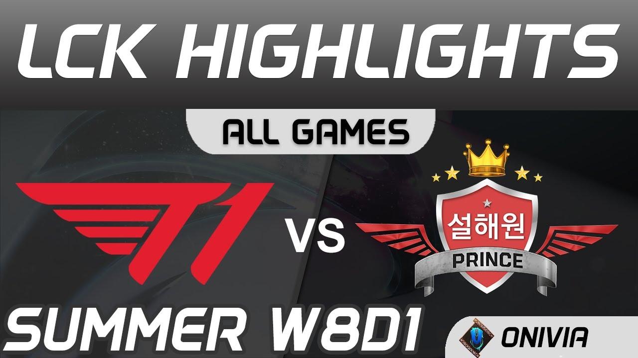 T1 vs SP Highlights ALL GAMES LCK Summer Season 2020 W8D1 T1 vs SeolHaeOne Prince by Onivia thumbnail