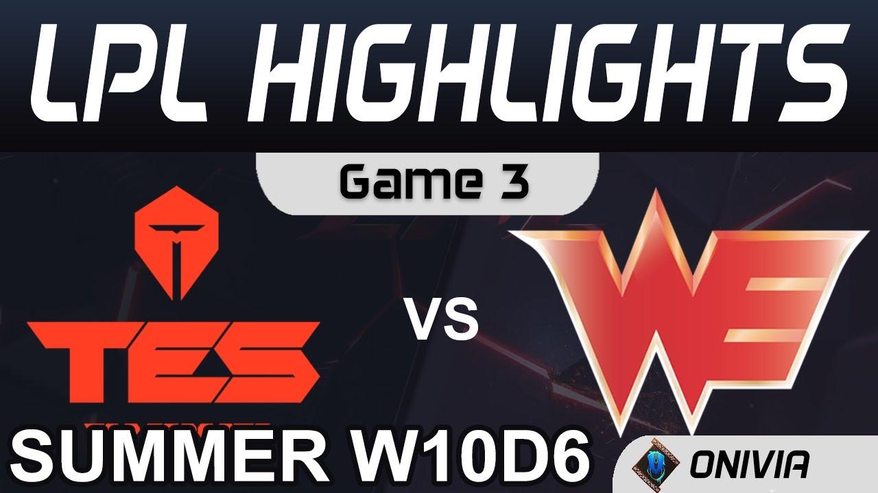 TES vs WE Highlights Game 3 LPL Summer Season 2020 W10D6 Top Esports vs Team WE by Onivia thumbnail