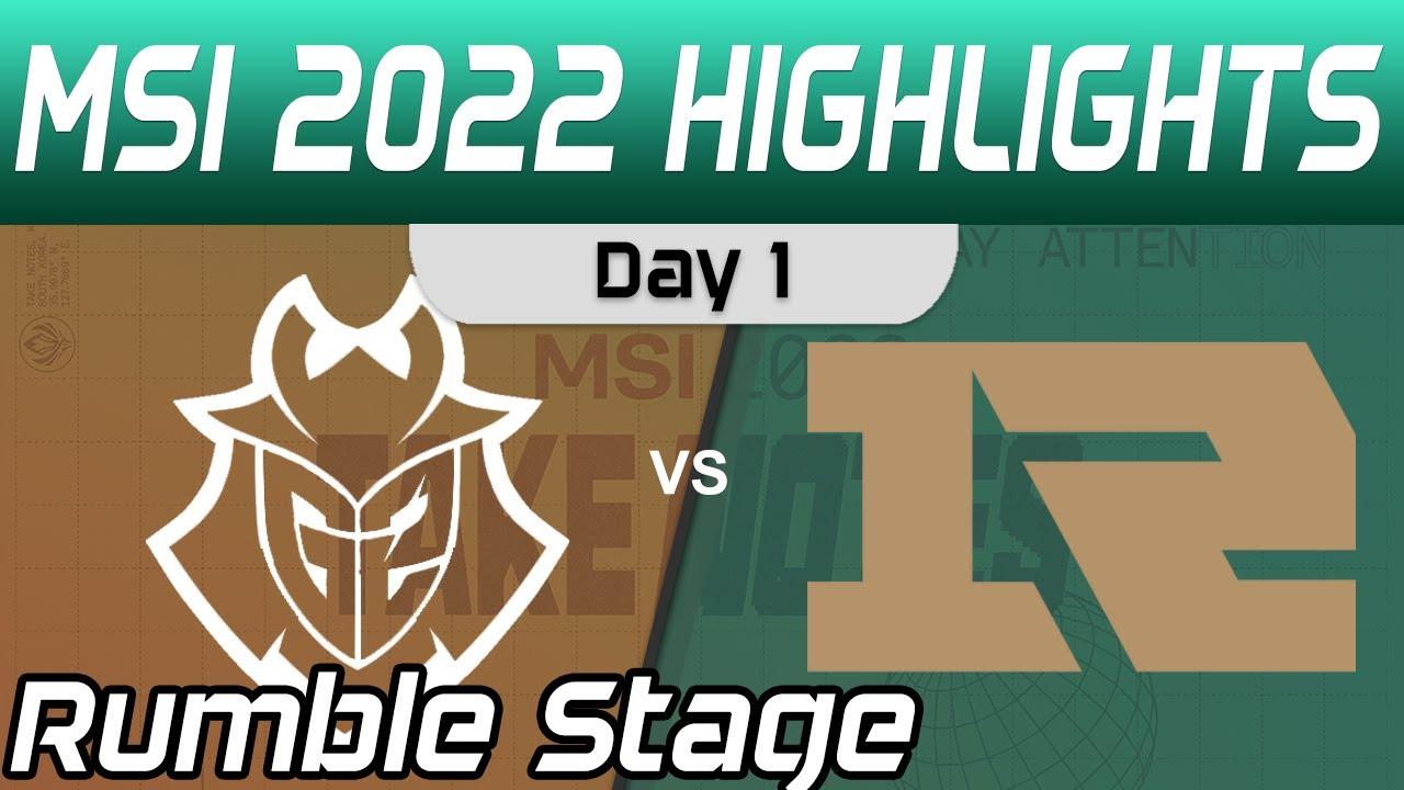 G2 vs RNG Highlights Day 1 MSI 2022 Rumble Stage G2 Esports vs Royal Never Give Up by Onivia thumbnail