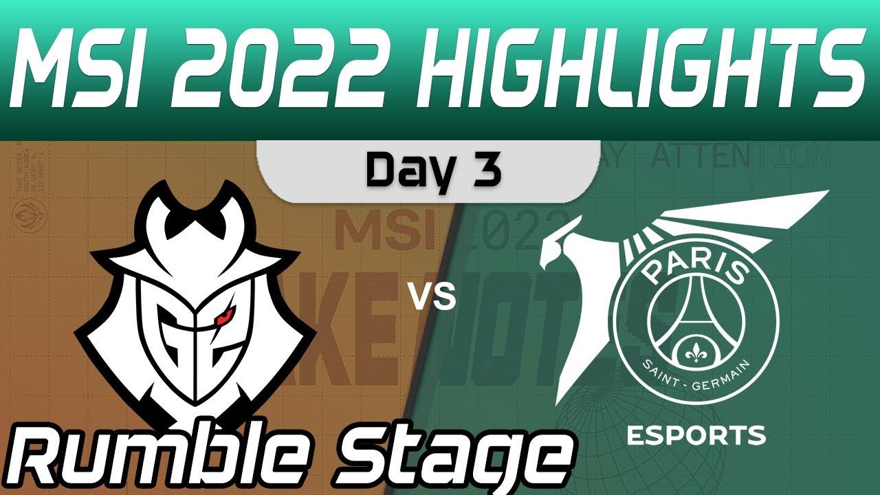 G2 vs PSG Highlights Day 3 MSI 2022 Rumble Stage G2 Esports vs PSG Talon by Onivia thumbnail