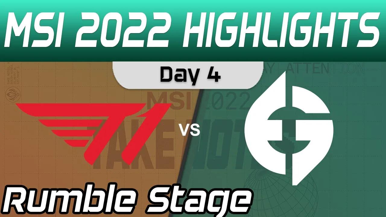 T1 vs EG Highlights Day 4 MSI 2022 Rumble Stage T1 vs Evil Geniuses by Onivia thumbnail