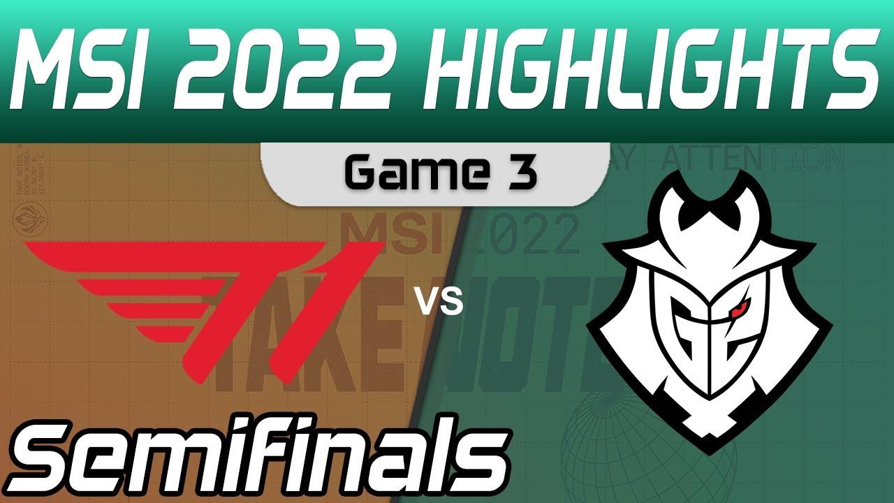 T1 vs G2 Highlights Game 3 Semifinals MSI 2022 T1 vs G2 Esports by Onivia thumbnail