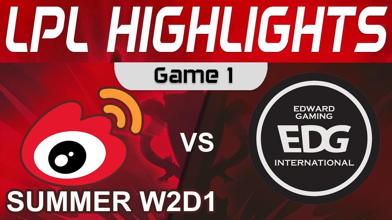 WBG vs EDG Highlights Game 1 LPL W2D1 Summer Season 2022 Weibo Gaming vs EDward Gaming by Onivia thumbnail