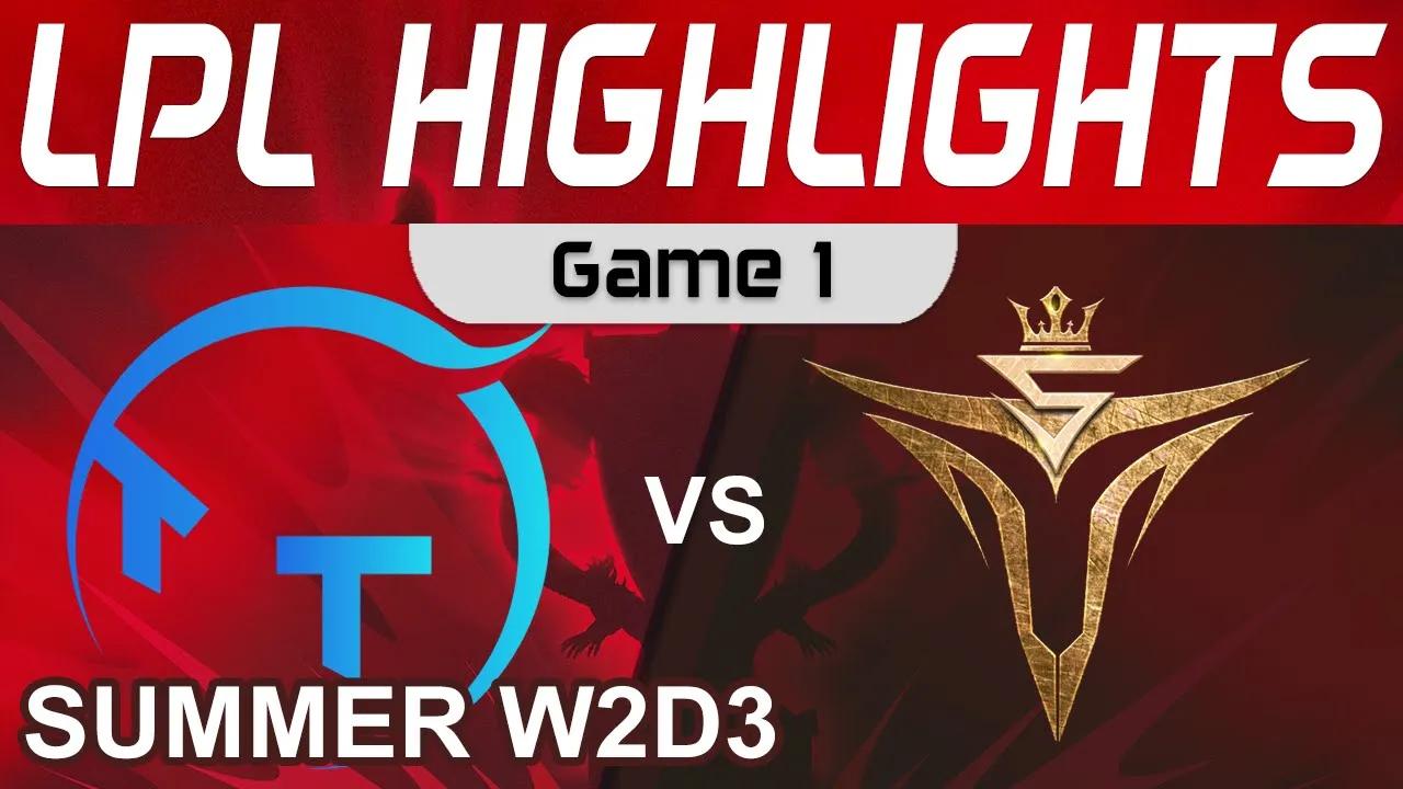 TT vs V5 Highlights Game 1 LPL Summer Season W2D3 2022 ThunderTalk Gaming vs Victory Five by Onivia thumbnail