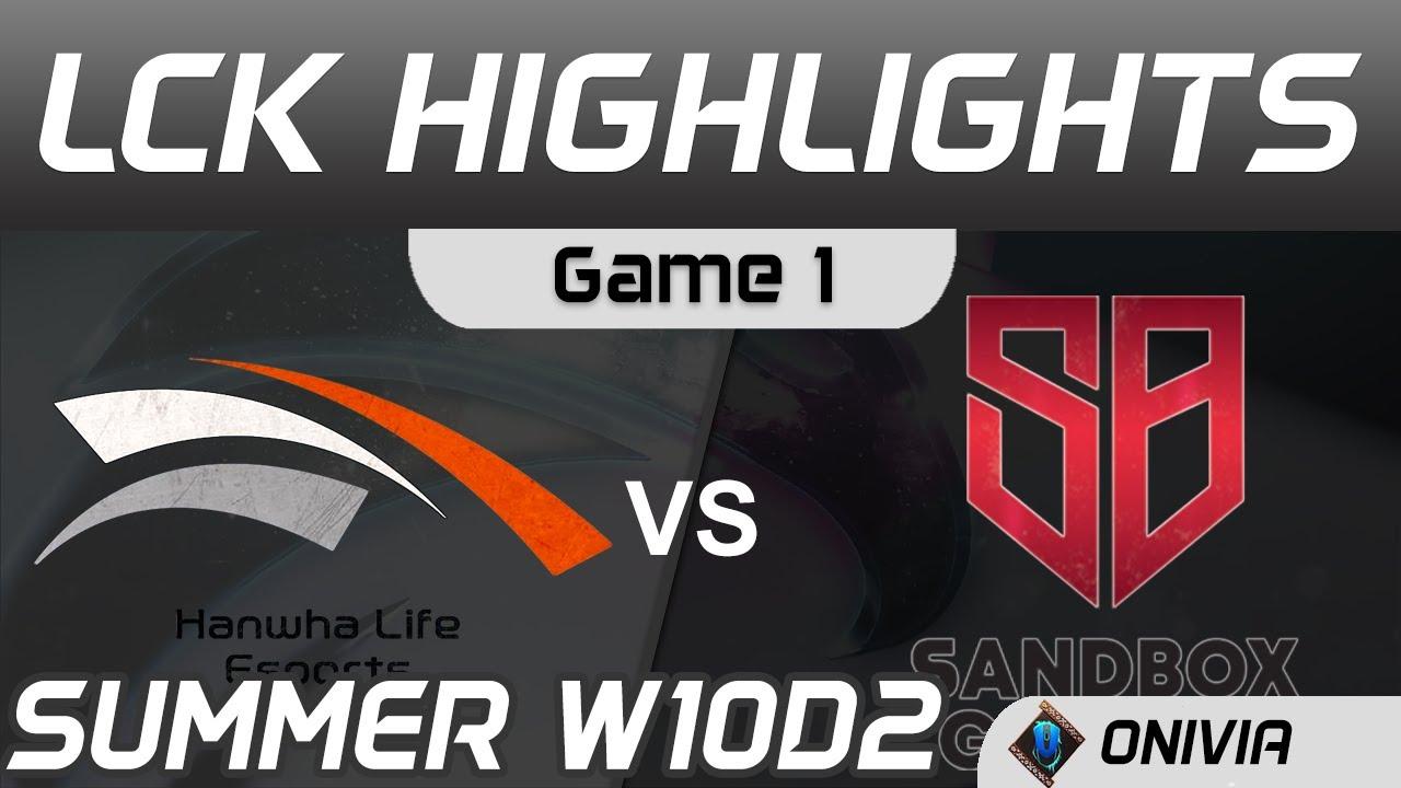 HLE vs SB Highlights Game 1 LCK Summer Season 2020 W10D2 Hanwha Life Esports vs SANDBOX Gaming by On thumbnail