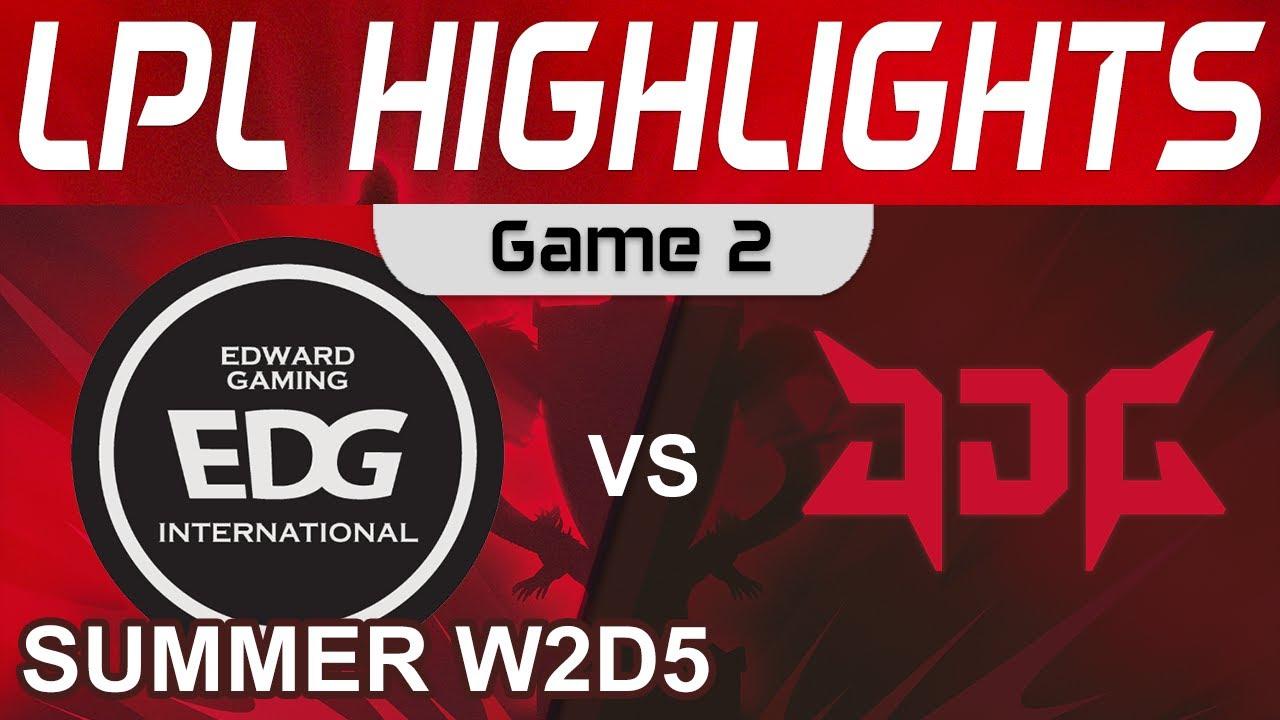 EDG vs JDG Highlights Game 2 LPL Summer Season 2022 W2D5 EDward Gaming vs JD Gaming by Onivia thumbnail